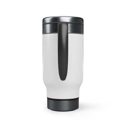 The Let Go Stainless Steel Travel Mug with Handle, 14oz